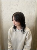 ツヤ暗髪レイヤーミディ