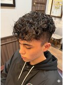 MEN'S HAIR/リバースセンターパート/ニュアンスパーマ/ツイスパ