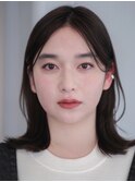 似合わせカット　ダークアッシュ　ミディアムレイヤーカット