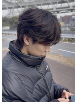 ファンド 千葉(fand)&nbsp;毛流れウルフ/シースルーマッシュ/センターパート/メンズカット