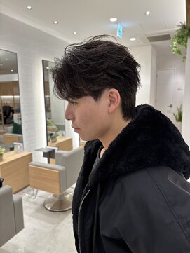 ステアケース 武蔵小杉店(stair:case) 韓国風ナチュラル毛流れセンターパート/フェザーパーマ