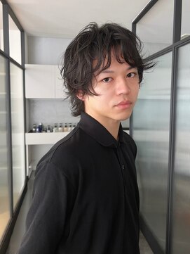 ブランコトレス 鏡島(BLANCO tres) リバースセンターパート/ニュアンスウルフ/ダウンバング/鏡島