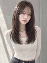 ユーフォリア 渋谷グランデ(Euphoria SHIBUYA GRANDE)&nbsp;ダークブラウンシースルーバングストレートレイヤーロング