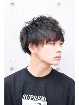 ネイビー(NAVY) ちょうどいいマッシュ 2ブロック ほぐれた束感 初マッシュに