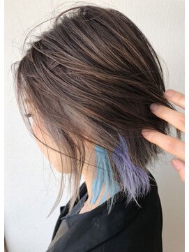 エメールヘア(aimere hair) ライトブルー・ライトパープルインナーカラー