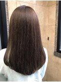 オリーブベージュ　ヘアカラー　【池袋】