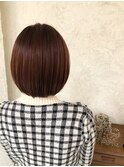 ツヤオレンジ/モード/こなれボブ/トレンド【元町/石川町】