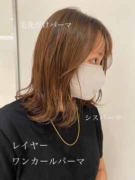 アピッシュ ギンザ(apish ginza) tomo ワンカールのカジュアルパーマ