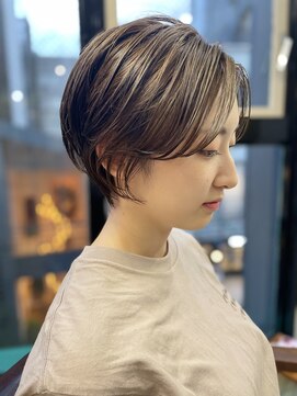 ヌード(NUDE) 「NUDE」#10代20代30代40代 前下りショート 前髪なしショート