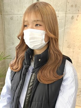 サクラ 岐阜(SAKURA) 卒業カラーブリーチ2回のミルクティーベージュ　美容室岐阜