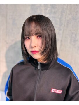 ヘアデザイン エソラ(hair design esora) straight style × peridotto ash