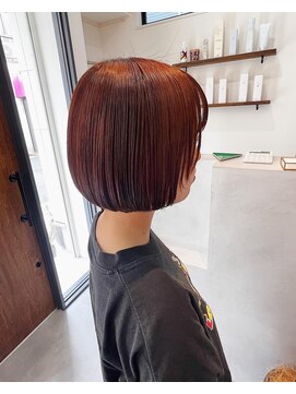 シエン(CIEN) アプリコット/オレンジ/ミニボブ/切りっぱなし/ショートボブ