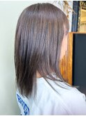 20代30代40代ハイライト立体感アッシュベージュ艶感ストレート