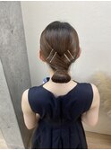 箔付きタイトヘアアレンジ/大宮東口タイトヘアアレンジ