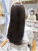 ロングスタイル×ショコラブラウンカラー