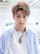 イオ 本厚木(io)&nbsp;メンズハイトーンカラーアップバングツーブロックモテ髪