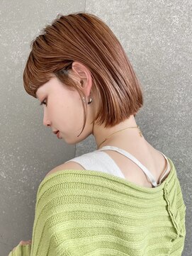 ロンドネートゥル 新潟(Lond naitre) ベージュの切りっぱなしボブ（新潟／万代）