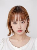韓国風ショートボブ×シースルーバングで垢抜け♪