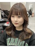【顔周り似合わせカット】姫カットレイヤー/くすみベージュ