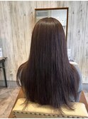 ナチュラルブラウンの艶やかロング/縮毛矯正/ストレート