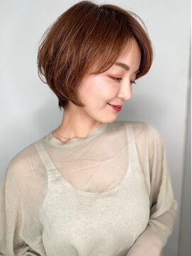 カバーヘア ブリス 上尾西口店(COVER HAIR bliss) くびれショート外国人風オレンジベージュp1上尾20代30代40代