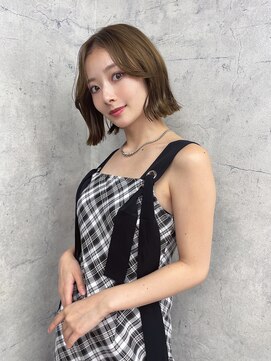 リミットバイアフィナー 大宮店(limit by Afinar) くびれボブ/レイヤーボブ/オリーブベージュ