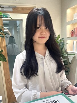 エレノア 四条烏丸店(Eleanor) 【白石】シースルーバング×暗髪long hair