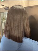 丸型◎髪質改善カラーで作るアッシュベージュ[稲毛駅/白髪染め]