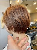 大人可愛い前髪小顔30代40代50代60代ツヤ髪ショート丸みショート