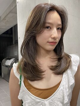 ロンド 表参道店(Lond) レイヤーロング  ざくざくレイヤー グレーベージュ