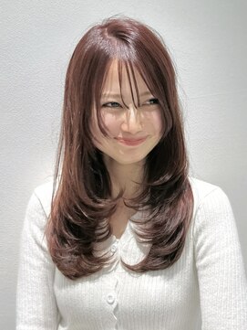 サヴォア(Savoir) コーラルピンクで華やかレイヤーカット【安藤】