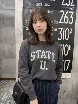 ヘアーサロン 6(hair salon) シースルーバング×外ハネレイヤーミディアム