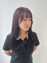 サラビューティーサイト 九大学研都市店(SARA Beauty Sight) レイヤーカット/ラベンダーブラウン/10代20代30代