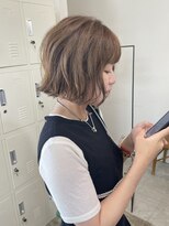 シンエノム(Shin enom)&nbsp;前髪ありボブパーマ／外ハネ／ドライパーマ／春日井・高蔵寺