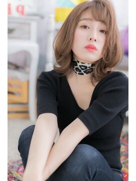 ミック 日暮里店(miq) 女度UPのモテ髪◎ふんわりレイヤーミディアムウルフb