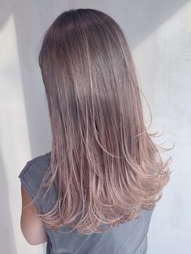 アイティー バイ アルバム 浦和店(IT by ALBUM) ピンクベージュグラデ_フェミニンロングダークアッシュ_ba243491