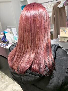 ディーカヘアーセンダイ(Di KA HAIR sendai) ピンク/暖色系カラー/ブリーチカラー/ガーリー/艶髪