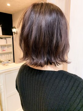 キャアリー(Caary) 福山イルミナカラー人気caary切りっぱなしハイライトグレージュ