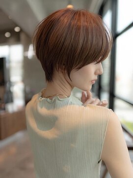 ドットハリス(.Hallis) 大人可愛い20代30代40代ココアベージュショートボブ丸みショート