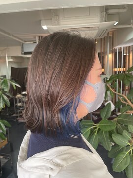 サラジュ 西宮北口店(SARAJU) 【SARAJU 西宮北口店】ボブ×インナーカラー/ネイビー