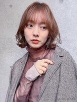 オーブ ヘアー フォール 山形東原町店(AUBE HAIR fall) 20代・30代_結べるボブ/抜け感ブラウン