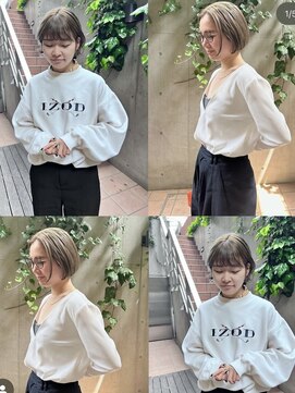 ジェノ(JENO by apish) 黒髪/グレーベージュ/レイヤーロング/前髪パーマ