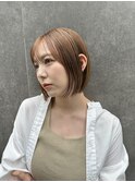 シルキーベージュ×グレージュカラー【髪質改善/縮毛矯正】
