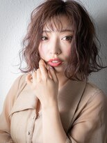 カバーヘア ブリス 上尾西口店(COVER HAIR bliss) グレーベージュ小顔ゆるふわ外ハネボブパーマw上尾20代30代40代