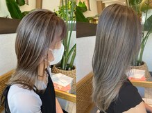ハイライトカラーorバレイヤージュカラー(白髪ぼかしカラー)