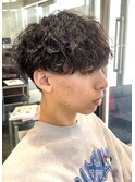 波巻きスパイラルパーマメンズマッシュツイストスパイラルパーマ