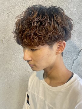 ニアウ 高崎店(Niau) メンズマッシュシャドウパーマニュアンス群馬高崎眉毛