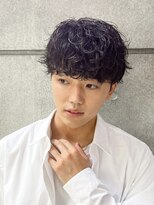 ガーデン 銀座(GARDEN)&nbsp;艶センターパートニュアンスパーマカルマパーマダークアッシュ