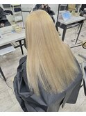 ミルキーベージュブロンドベージュハイトーンロング成増