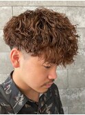 メンズマッシュ縦落ちツイストスパイラルパーマ群馬高崎眉毛